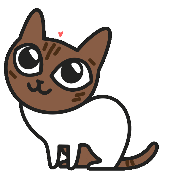 Cat Love Sticker by Vucka