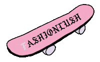 Pink Skateboard Sticker by fashionlush