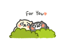 For You Cute Cat Sticker