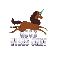 Good Vibes Sticker by Afro Unicorn
