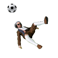 Kicking Soccer Player Sticker