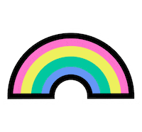 Alloprof heart rainbow fire eye Sticker