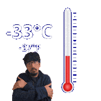 Negative Thirty Three Degrees Sticker