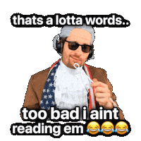 Yapping Didnt Read Sticker