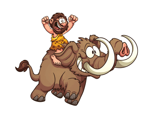 thecave giphyupload pizza cave caveman Sticker