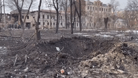 Central Kharkiv Square Suffers Heavy Damage