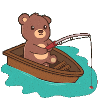 Gone Fishing Fish Sticker by BEARISH