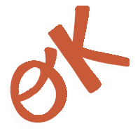 Orange Ok Sticker