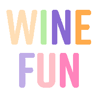 FunWineLabels summer cheers wine colorful Sticker