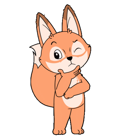 Thinking Idk Sticker by Raposa Coffee