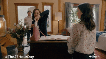 Checking In Autumn Reeser GIF by Hallmark Channel