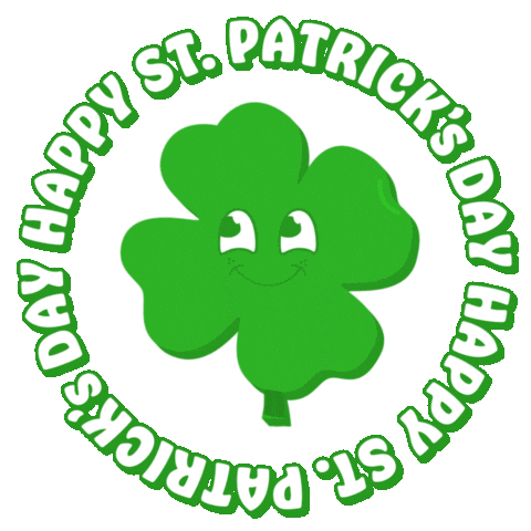 St Patricks Day Flower Sticker