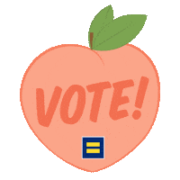 HumanRightsCampaign lgbt lgbtq peach georgia Sticker
