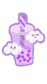 Happy Bubble Tea Sticker by Ivo Adventures