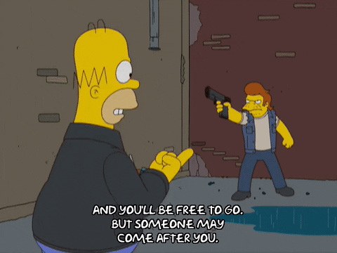 homer simpson gun GIF