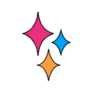 mentalizeartes pink blue yellow glow Sticker
