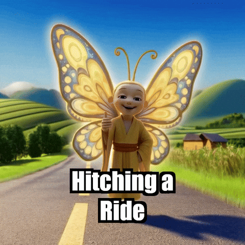 Travel Hitchhiking GIF by BuddhaFlyJourney