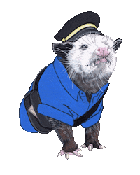 Emmabrf mail postman love letter possum Sticker