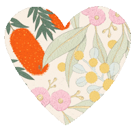 heart australian ingridbart floralheart Sticker