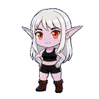 Dark Elf Waiting Sticker