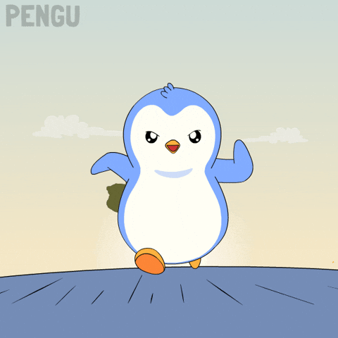 On My Way Running GIF by Pudgy Penguins