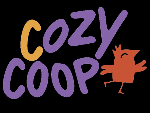 CozyCoop giphygifmaker happy logo text GIF