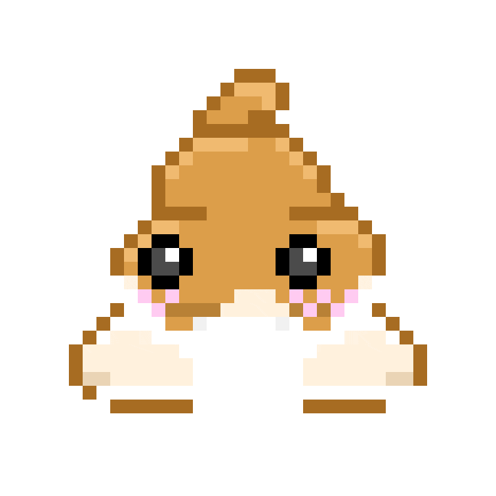 Pixel Shitting Sticker by Poopies.io