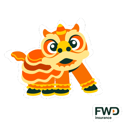 Lion Dance Sticker by FWD Insurance