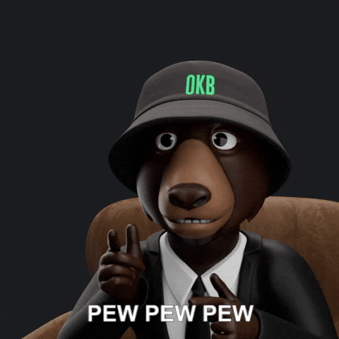 Bang Bang Finger Guns GIF by Okay Bears