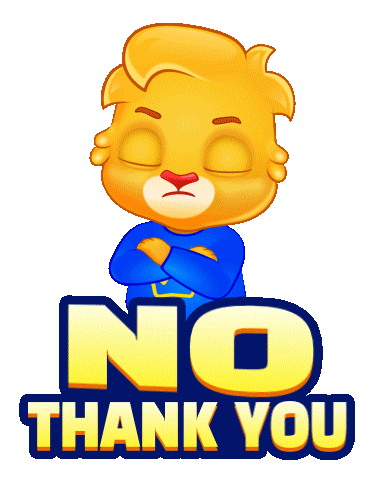 Disagree No Way Sticker by Lucas and Friends by RV AppStudios