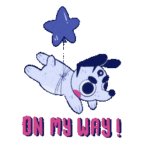 itscosmiccosmic cosmic comet blue dog comet the blue dog Sticker