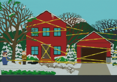crime scene snow GIF by South Park 