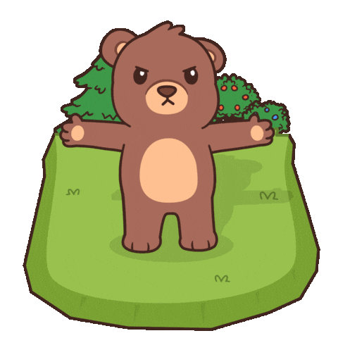 Teddy Bear Trash Sticker by BEARISH