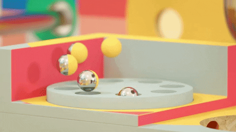 mrkaplin giphygifmaker animation balls experiment GIF
