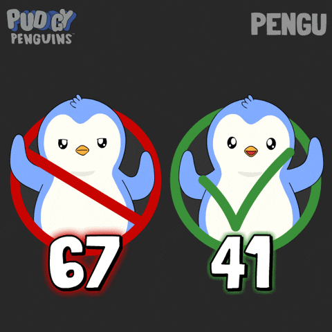 6 7 Penguin GIF by Pudgy Penguins