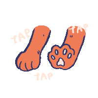 Cat Tap Sticker by putri