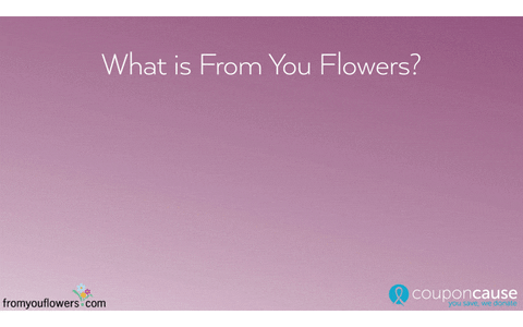 Faq From You Flowers GIF by Coupon Cause