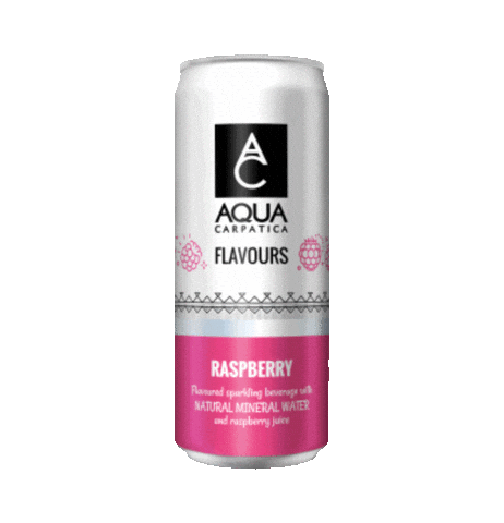 Soft Drink Raspberry Sticker by AQUA Carpatica