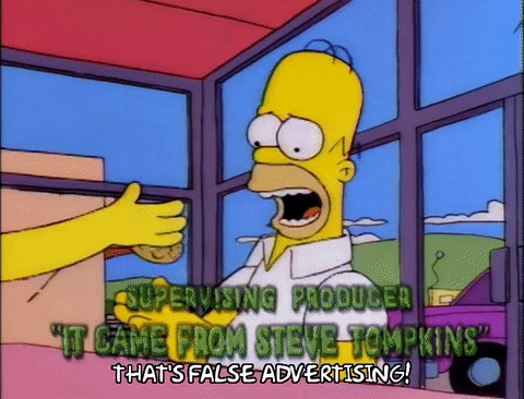 simpsons gif - false advertising