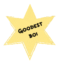 Good Boy Best Dog Sticker by Little Blue Fairy