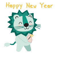 Happy New Year Fireworks Sticker