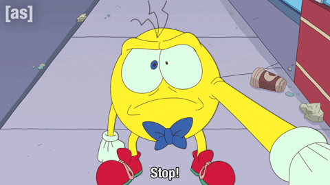 Stop Hand Up GIF by Adult Swim