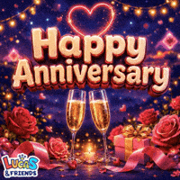 Happy Anniversary Greetings GIF by Lucas and Friends by RV AppStudios