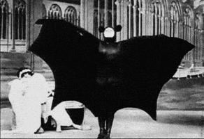 silent film bat GIF