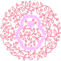 bymartioska happy pink sticker flowers Sticker