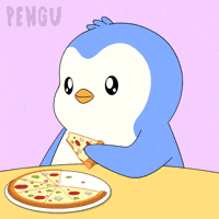 Hungry Pizza GIF by Pudgy Penguins