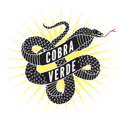 green snake cobra Sticker by BESTeas