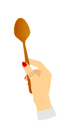 Chaya Wooden Spoon Sticker by Popinsanity