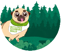 MittlererSchwarzwald dog running emma pup Sticker