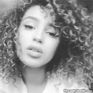 cute girl curly hair GIF